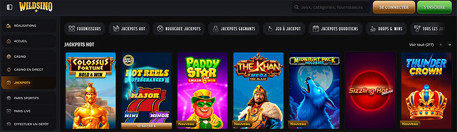 wildsino casino jackpot