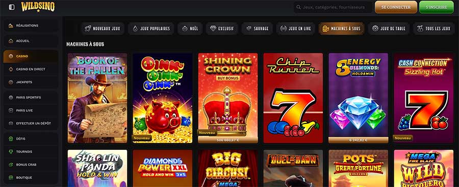 wildsino casino machines a sous